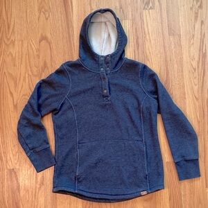 L.L. Bean Katahdin Iron Works Fleece Lined Waffle Pullover Women's M